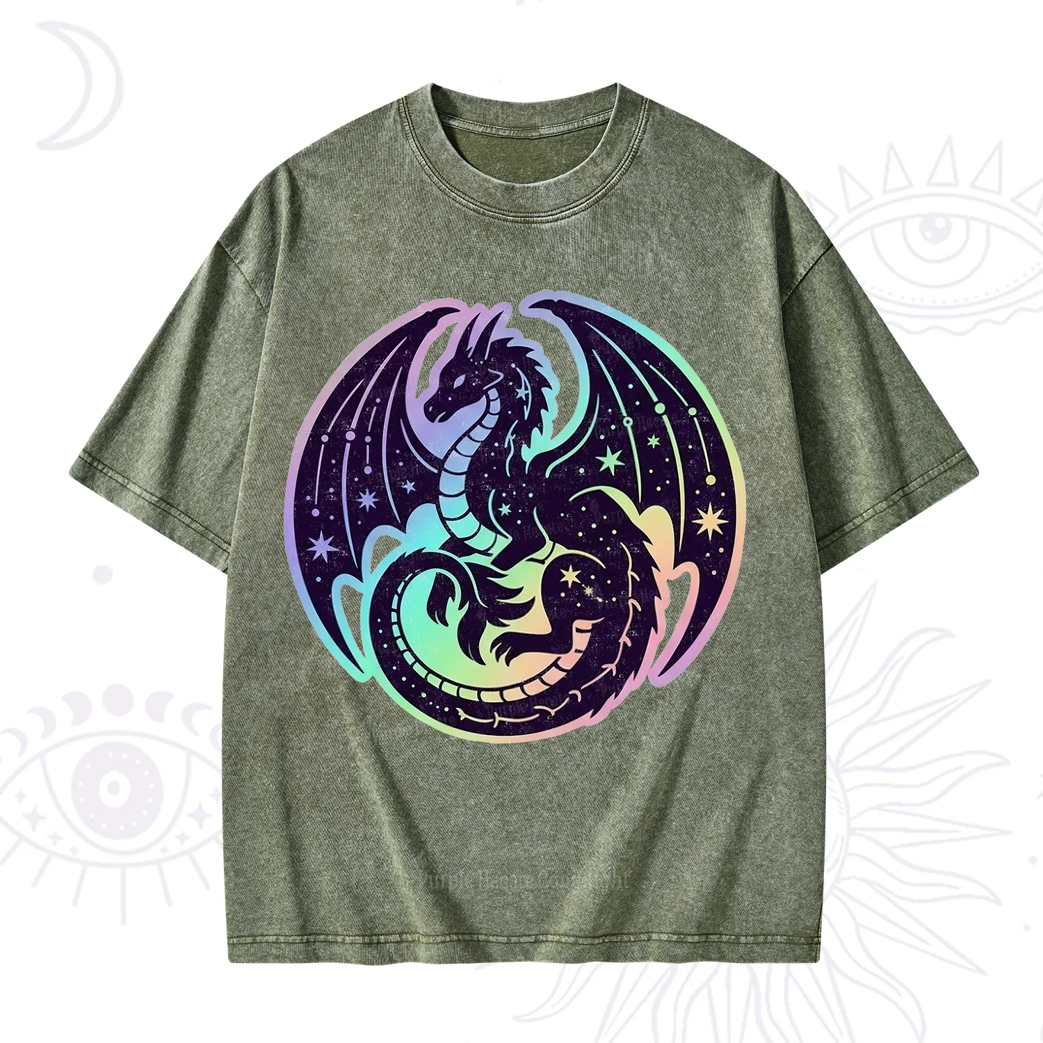 Purplehecate Cosmic Dragon Washed T-Shirt