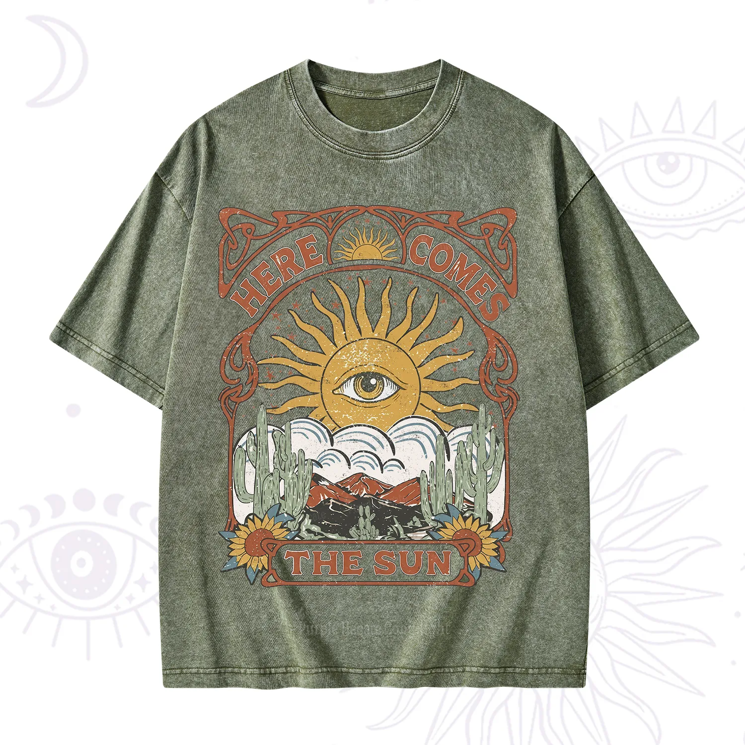 Purplehecate Here Comes The Sun Washed T-Shirt