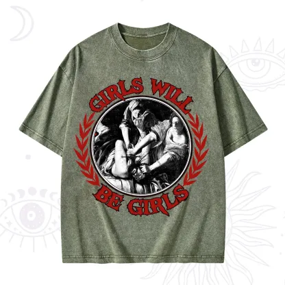 Purplehecate Girls Will Be Girls Witch Washed T-Shirt