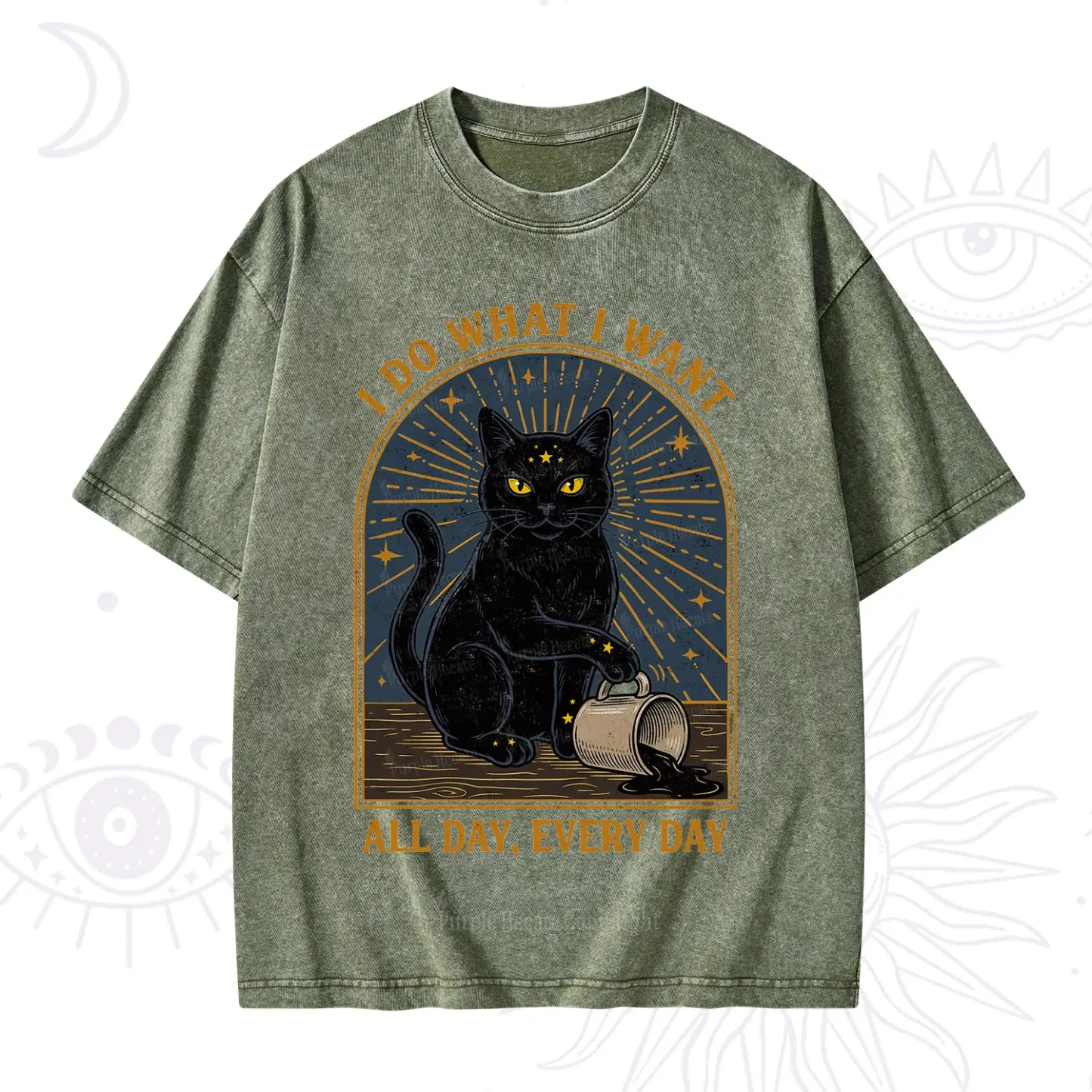 Purplehecate I Do What I What All Day Washed T-Shirt