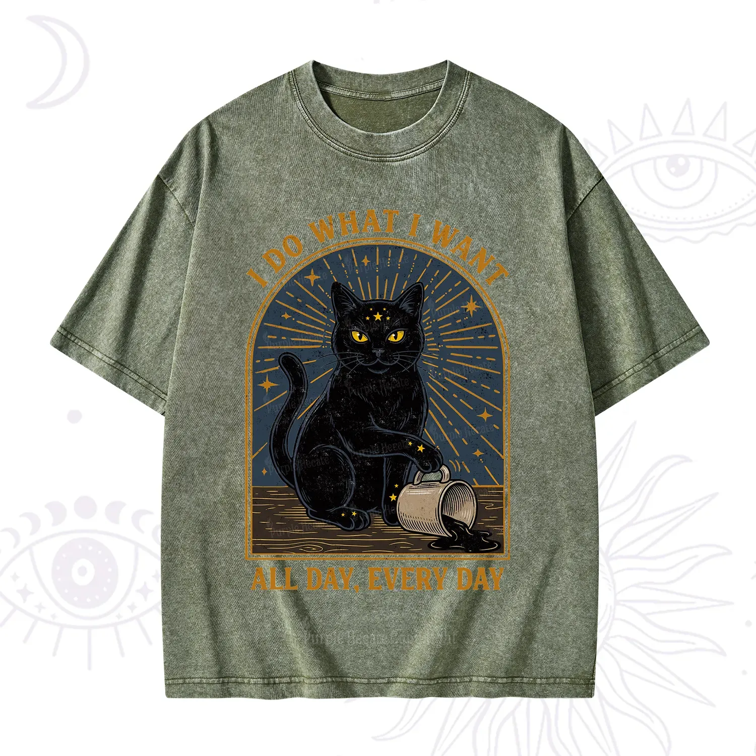 Purplehecate I Do What I What All Day Washed T-Shirt