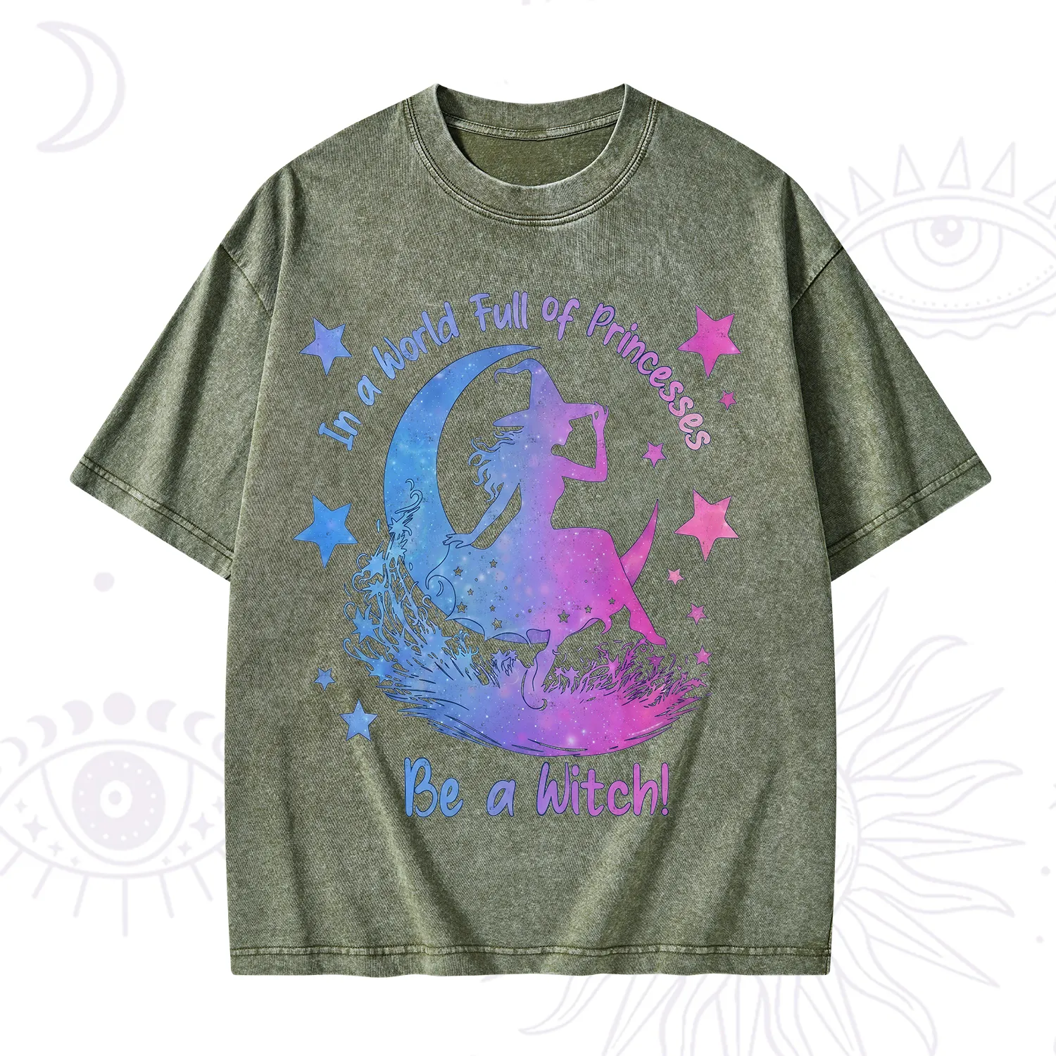 Purplehecate In a World Full of Princesses be a Witch Washed T-Shirt