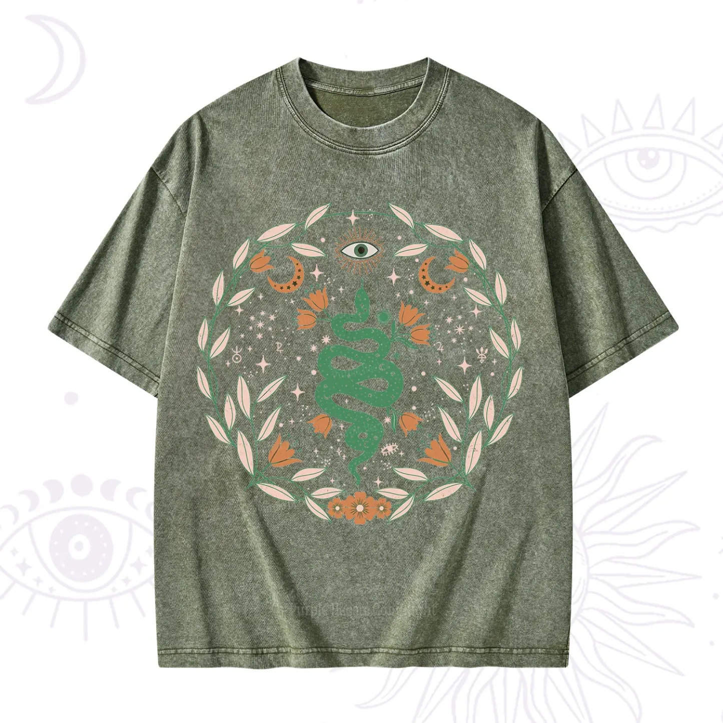 Purplehecate Mystic Serpent Washed T-Shirt