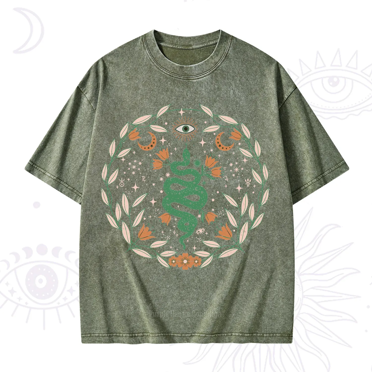 Purplehecate Mystic Serpent Washed T-Shirt