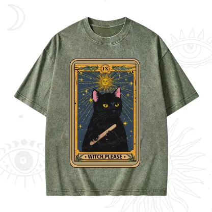 Purplehecate The Witch Please Tarot Washed T-Shirt