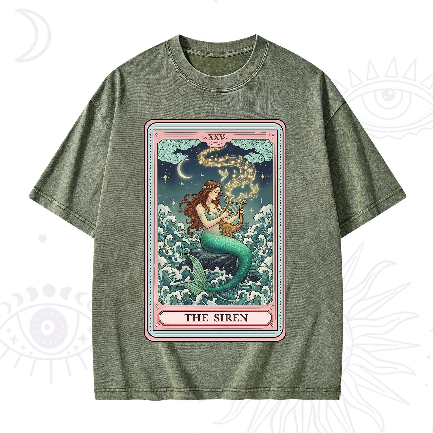 Purplehecate The Siren Tarot Washed T-Shirt