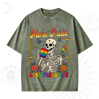 Purplehecate More Pride Less Prejudice Skeleton Washed T-Shirt