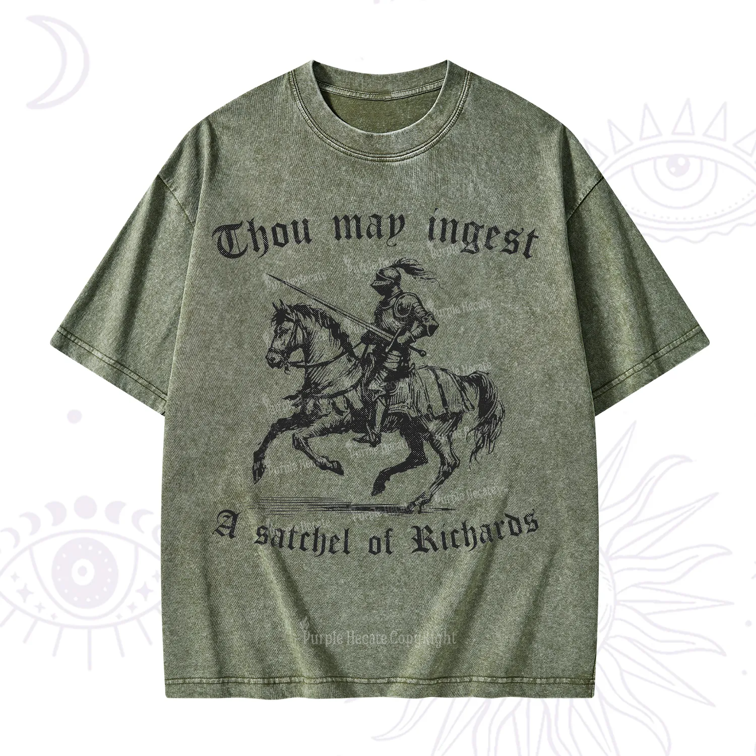 Purplehecate Thou May Ingest A Satchel of Richards Washed T-Shirt
