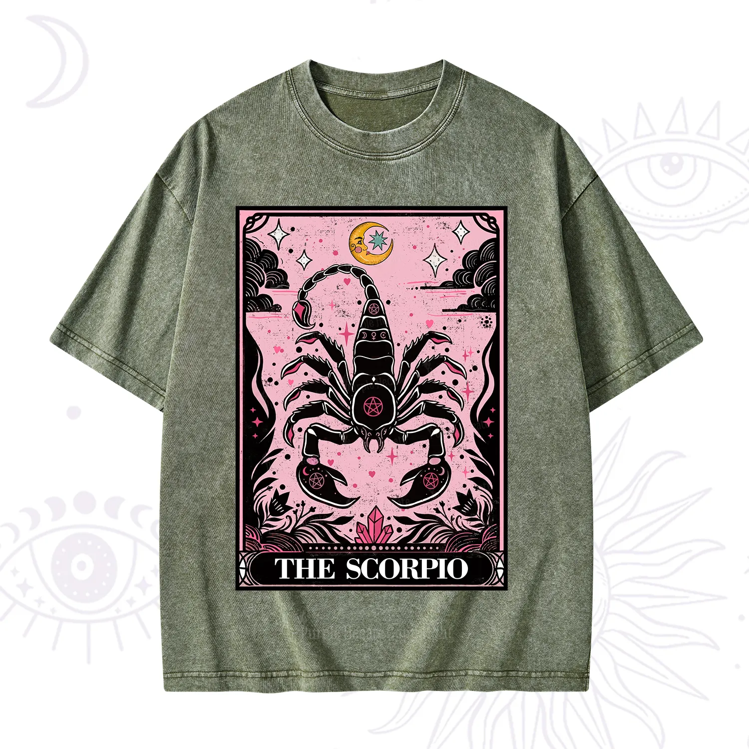 Purplehecate The Scorpio Tarot Zodiac Washed T-Shirt