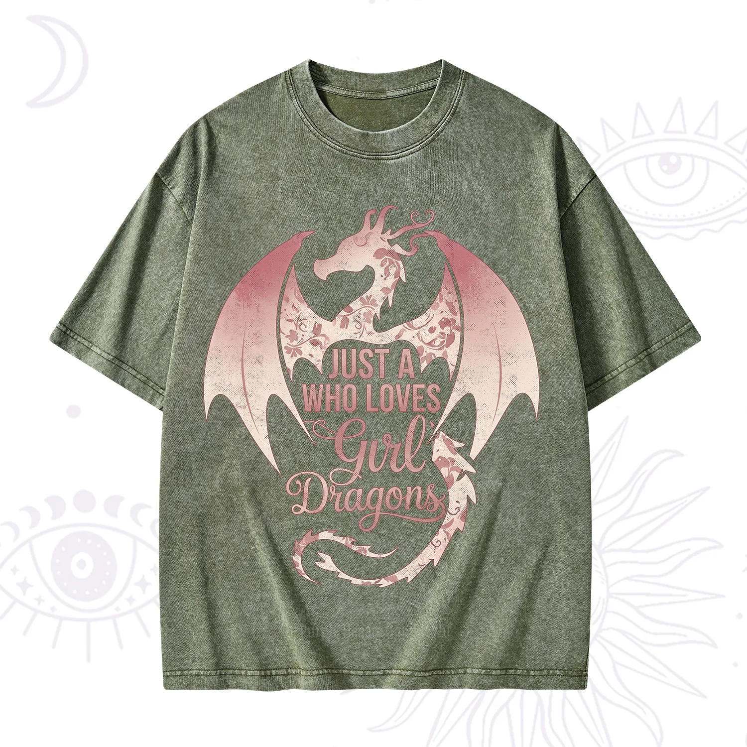 Purplehecate Just A Girl Who Loves Dragons Washed T-Shirt