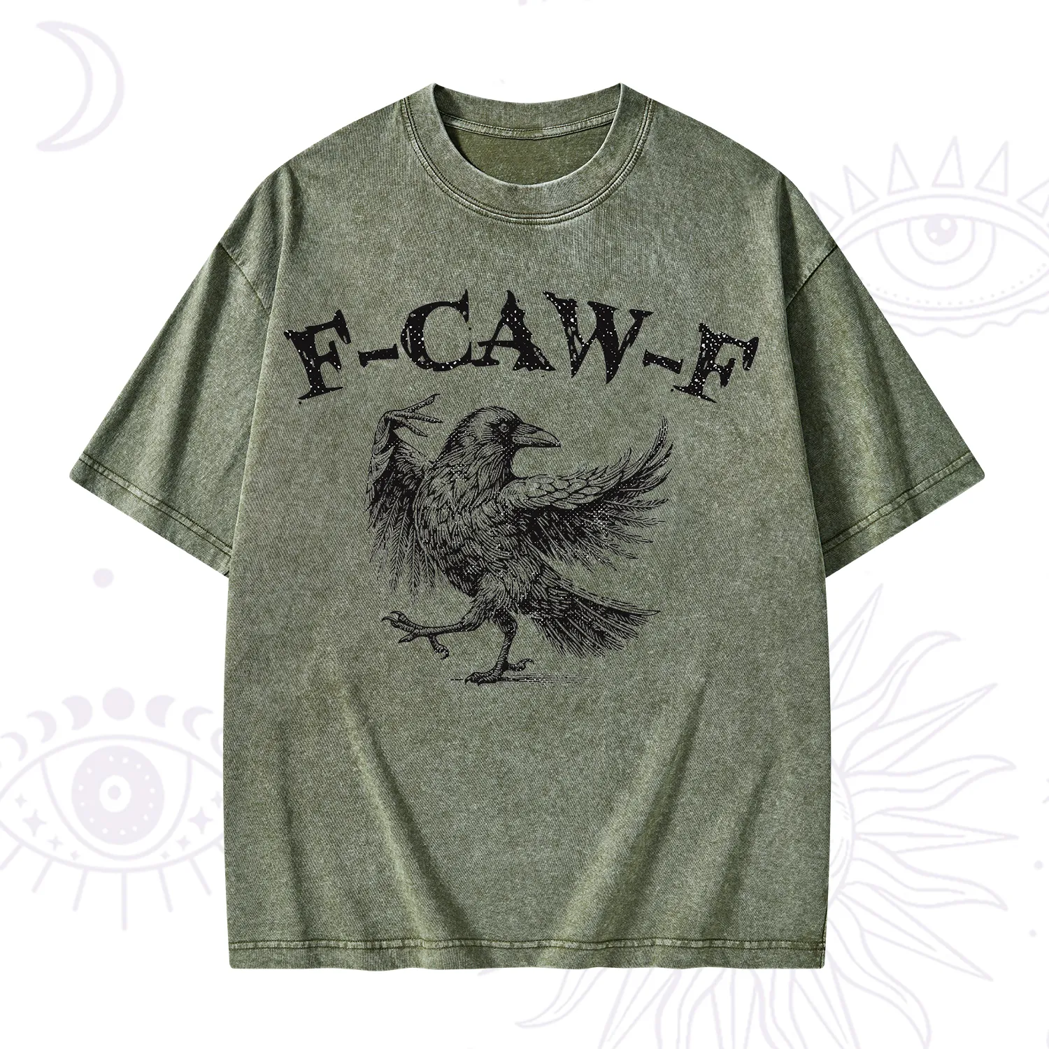 Purplehecate F-caw-f Crow Washed T-Shirt