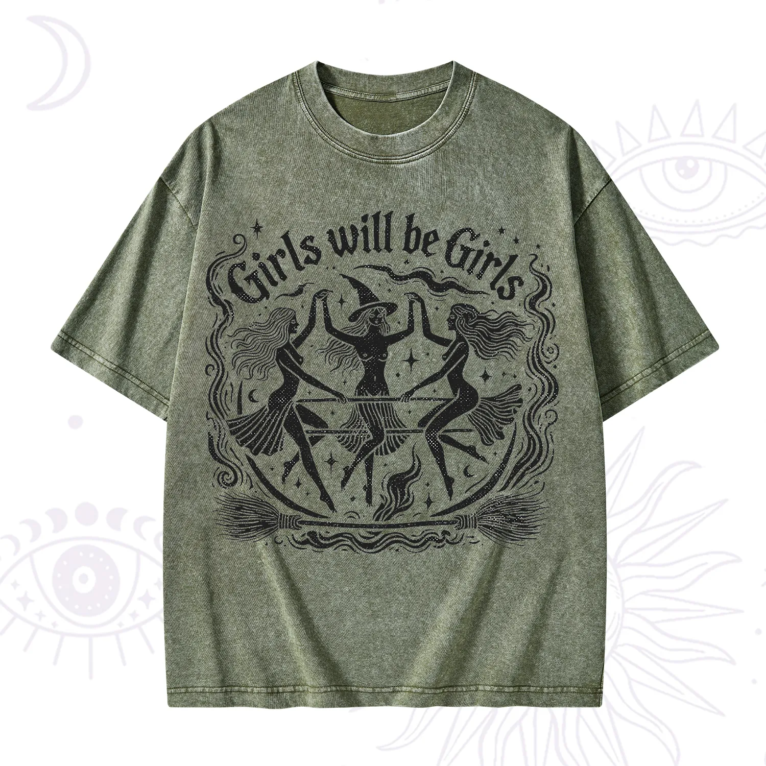 Purplehecate Girls Will Be Girls Washed T-Shirt