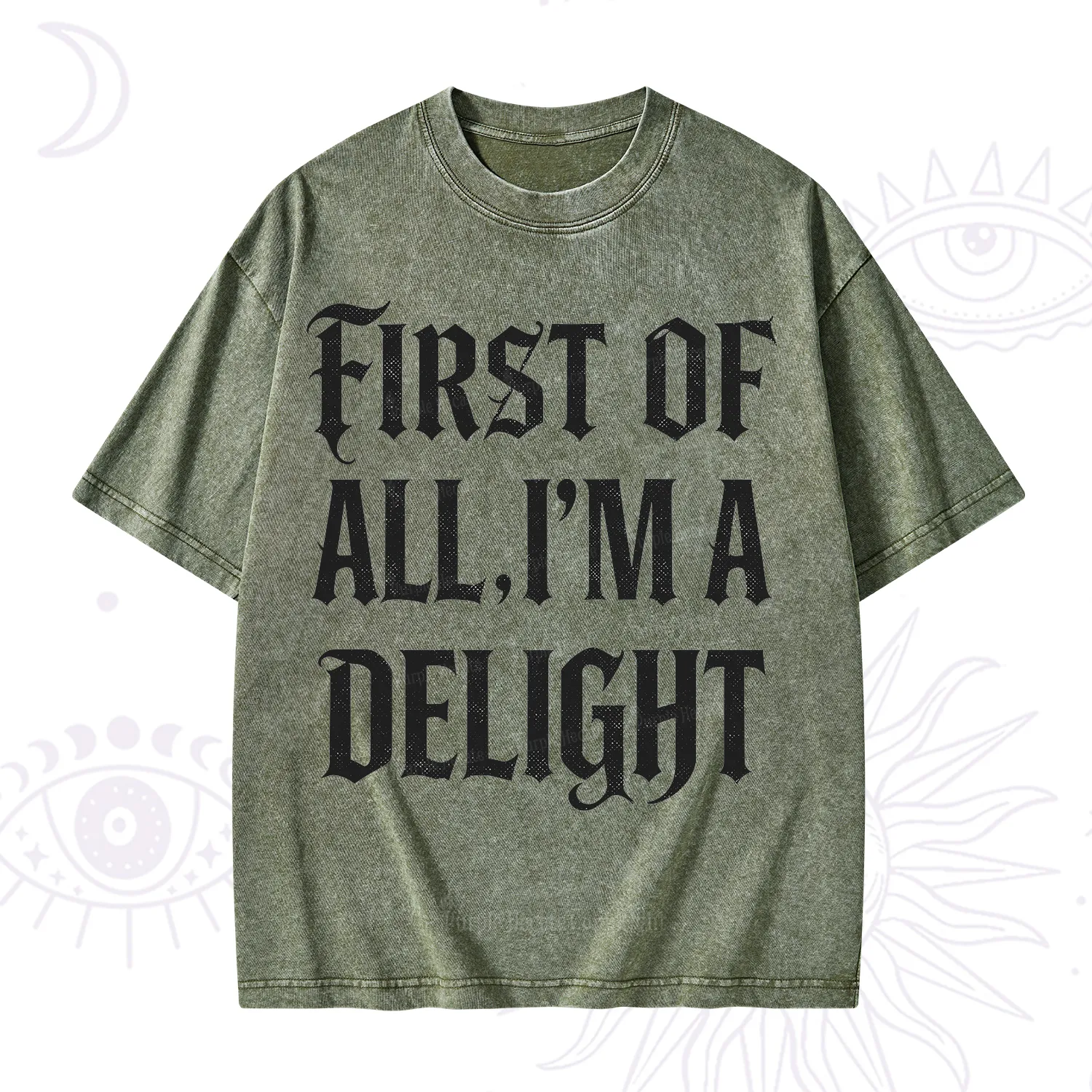 Purplehecate First of All I'm A Delight Washed T-Shirt