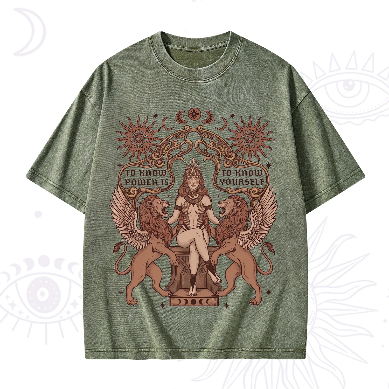 Purplehecate Awakening of Power and Self-Knowledge Washed T-Shirt