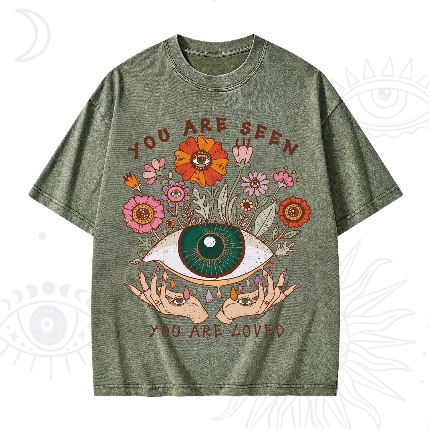 Purplehecate You Are Seen You Are Loved Washed T-Shirt