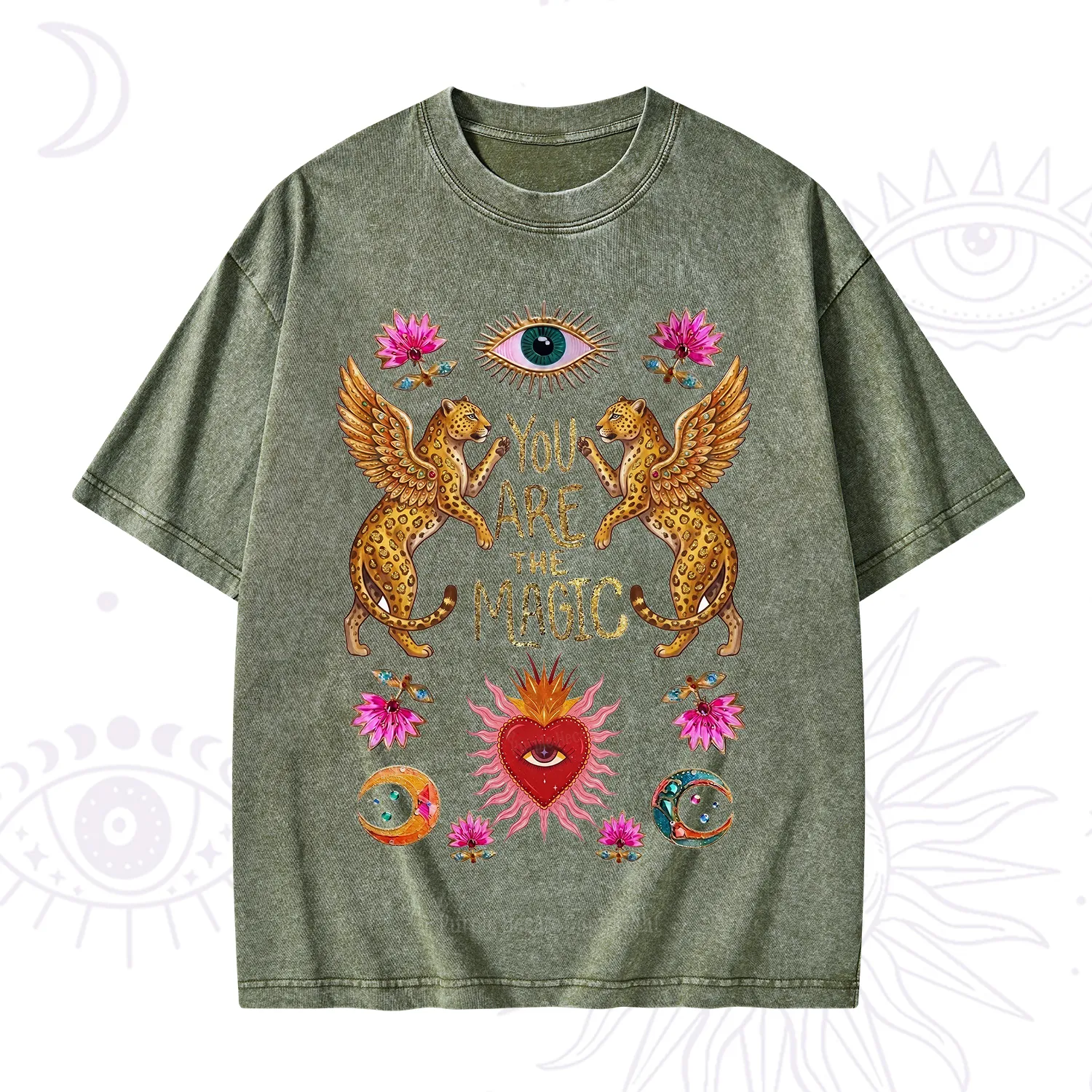 Purplehecate Vintage Tiger You Are The Magic Washed T-Shirt
