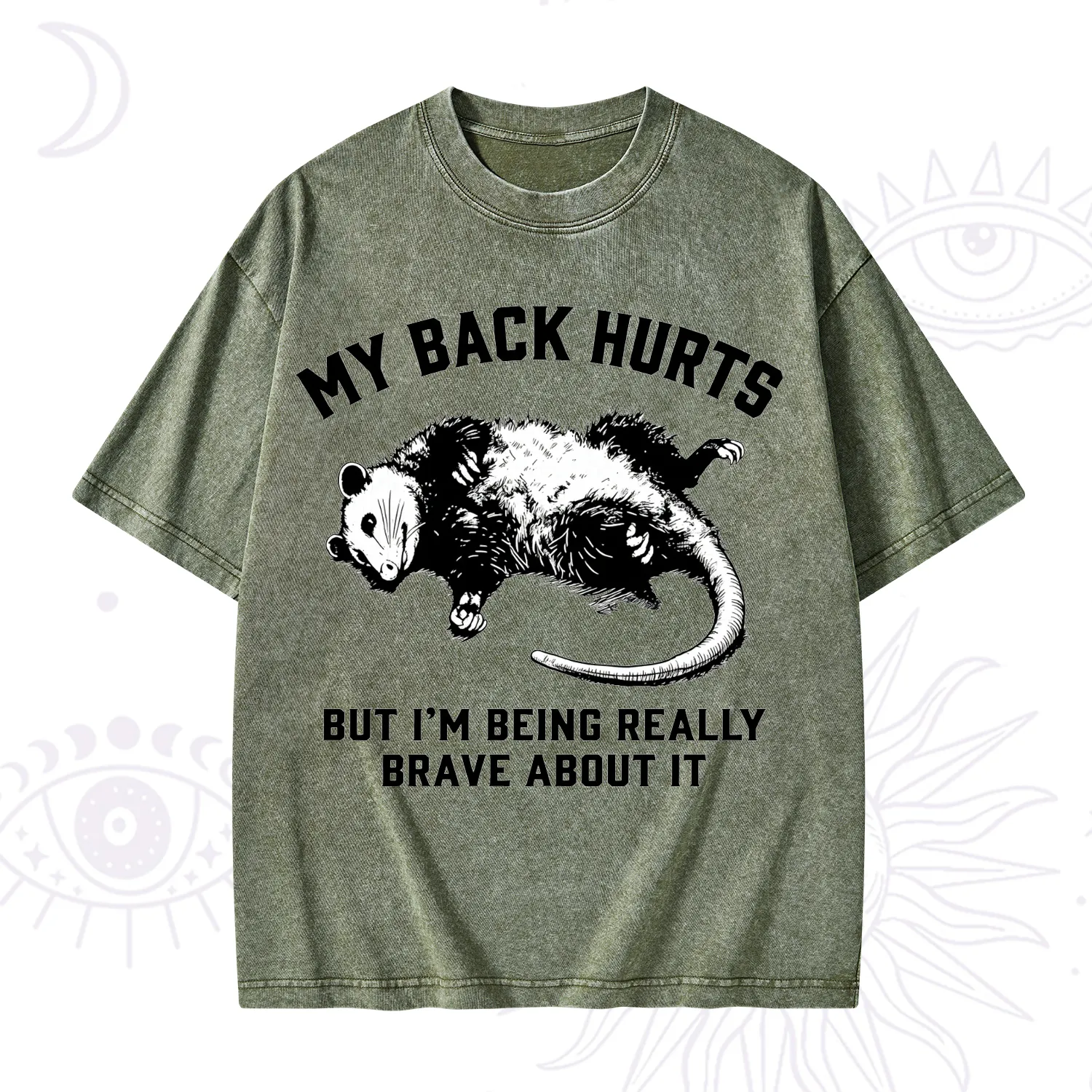 Purplehecate My Back Hurts But I'm Being Really Brave About It Washed T-Shirt