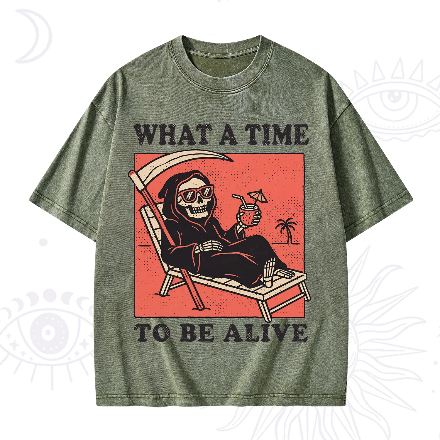 Purplehecate What A Time To Be Alive Washed T-Shirt