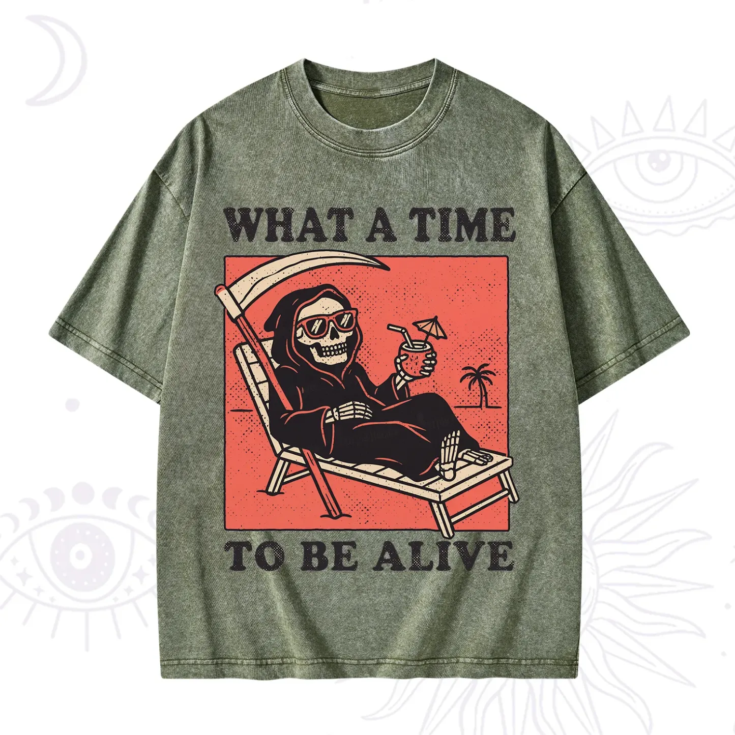 Purplehecate What A Time To Be Alive Washed T-Shirt