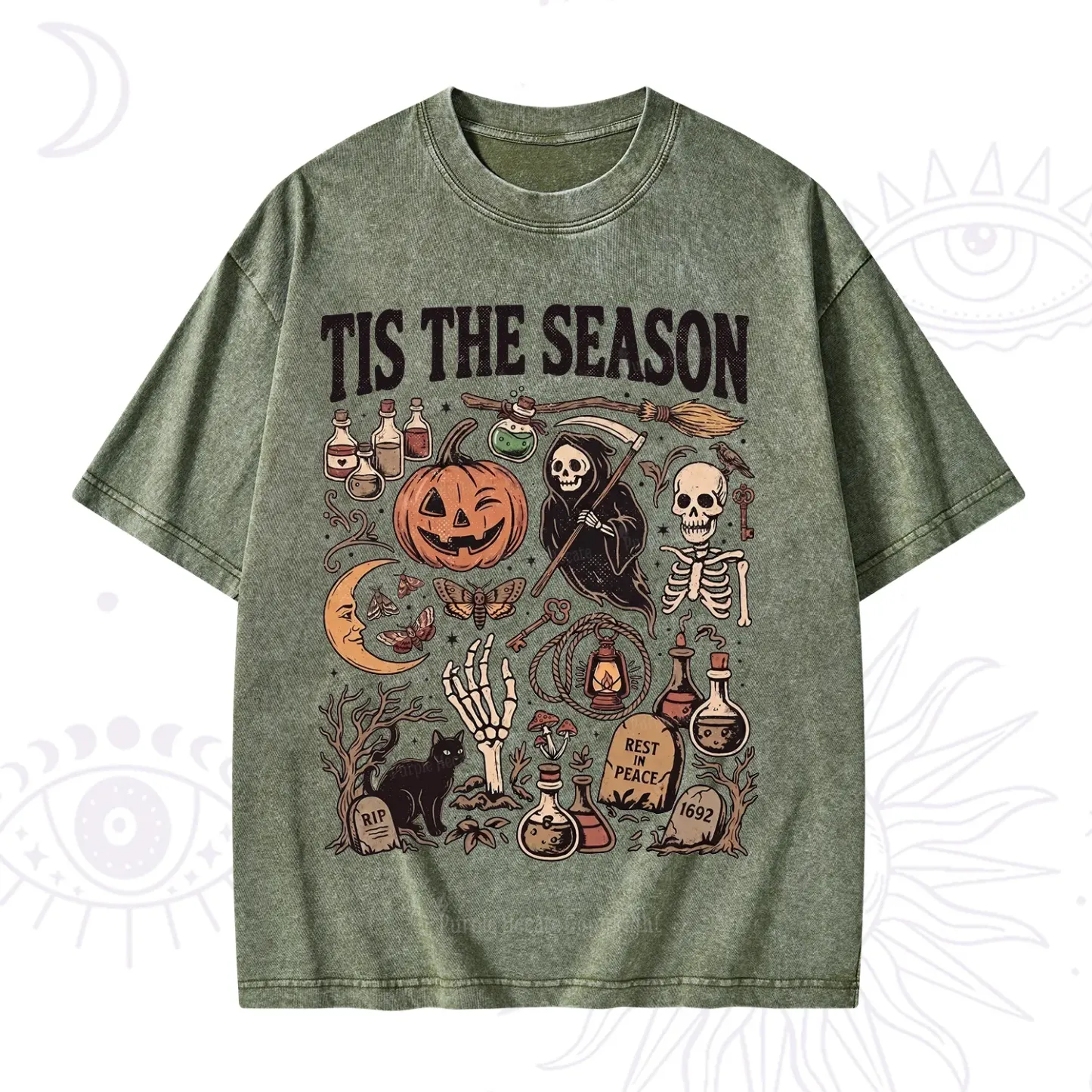 Purplehecate Tis The Season Washed T-Shirt