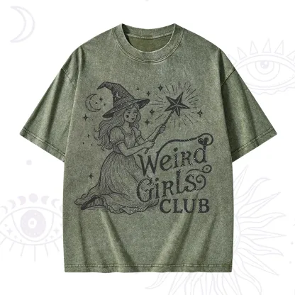 Purplehecate Weird Girls Club Washed T-Shirt