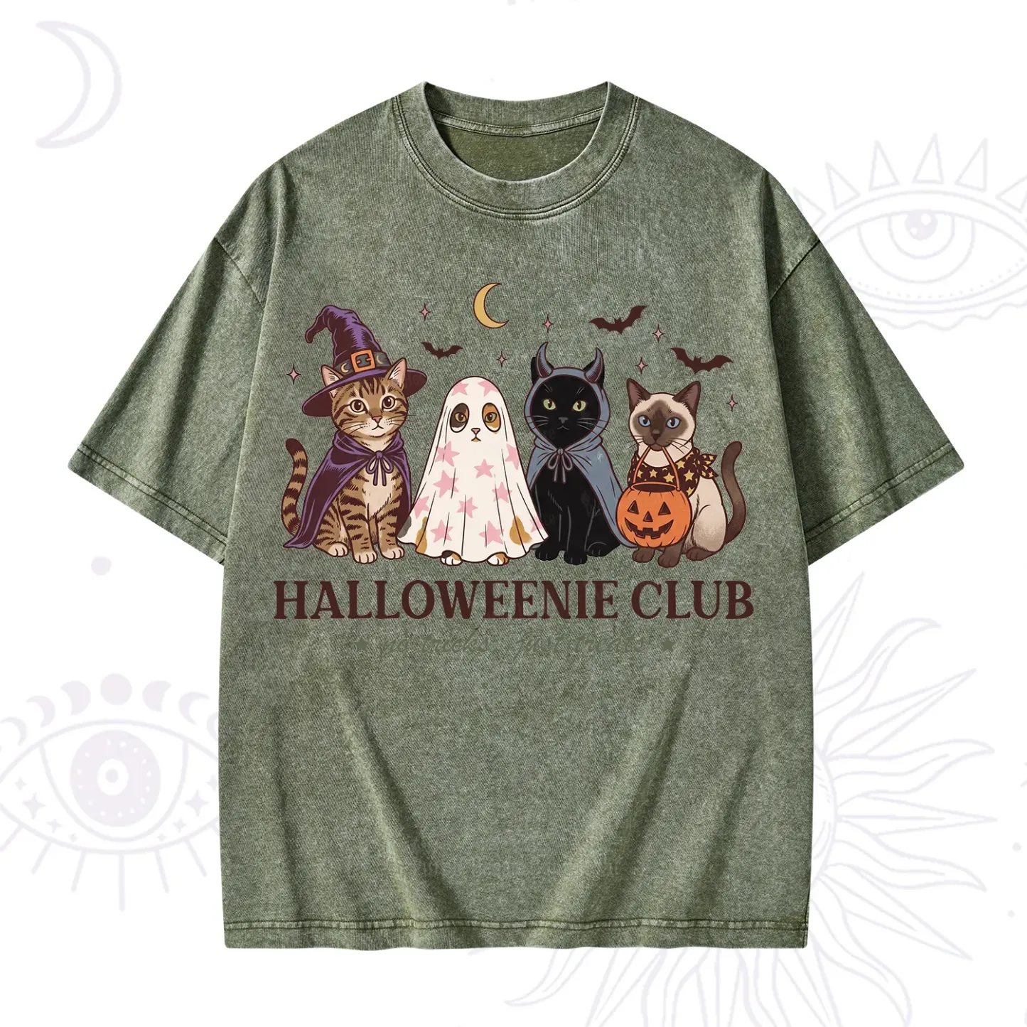 Purplehecate Halloweenie Club Washed T-Shirt