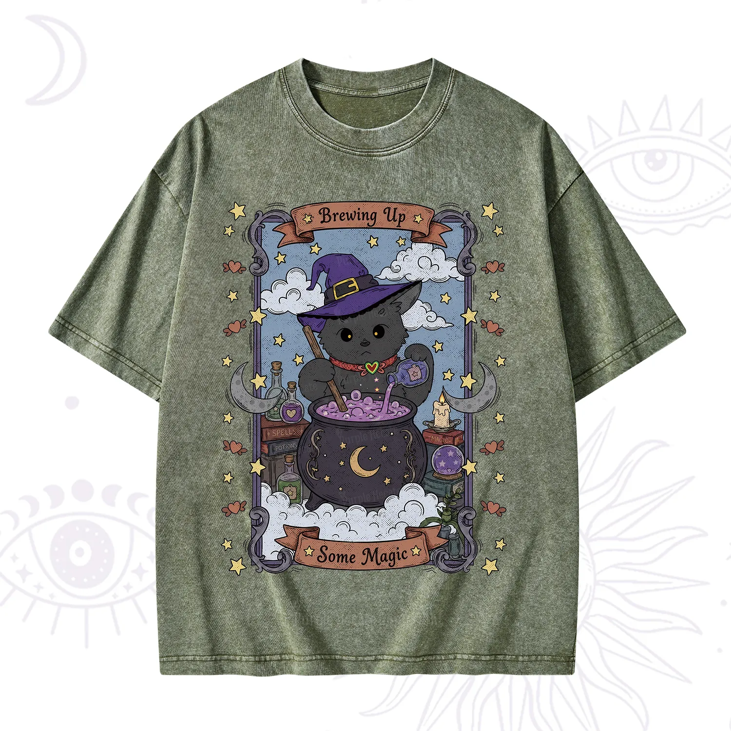 Purplehecate Brewing Up Some Magic Washed T-Shirt