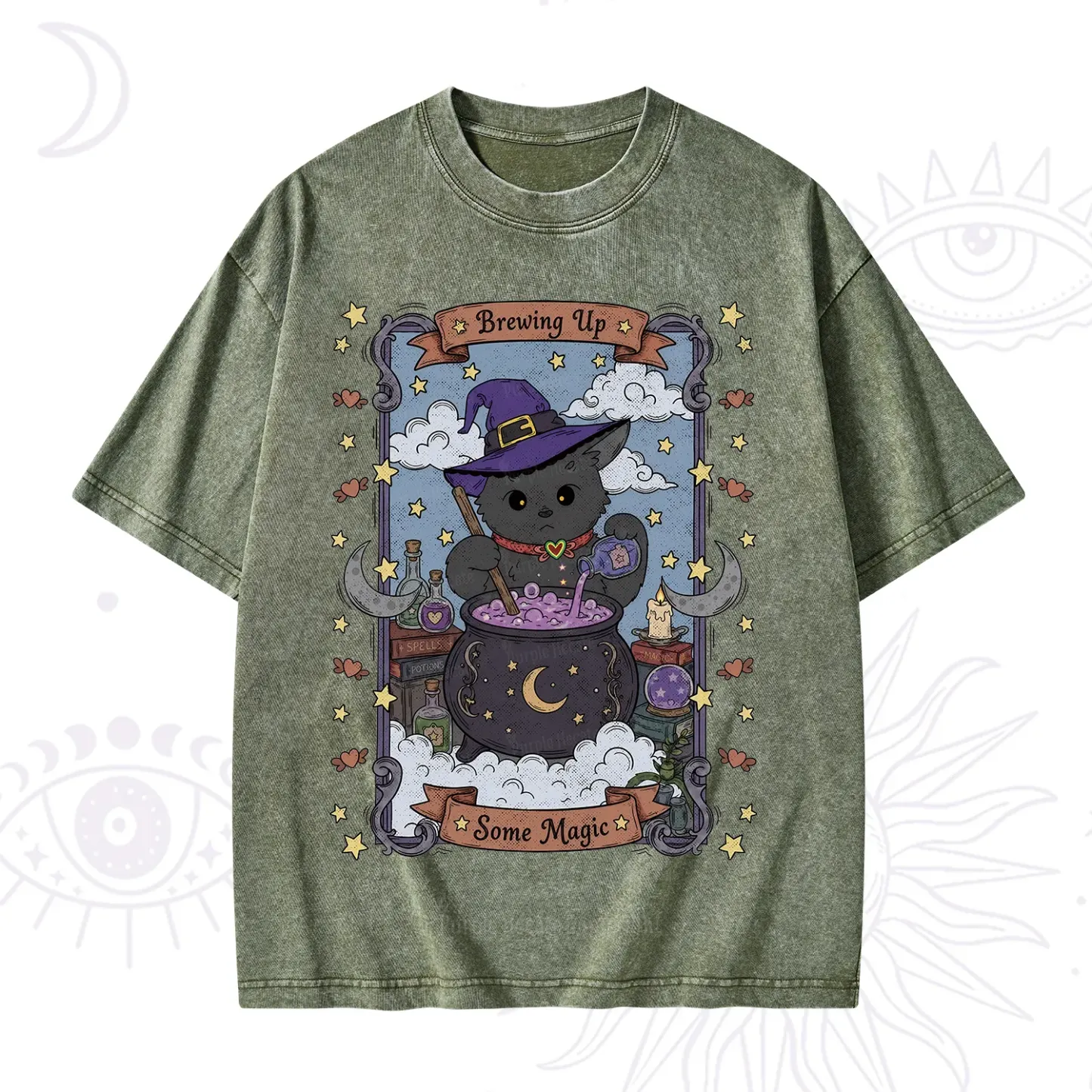 Purplehecate Brewing Up Some Magic Washed T-Shirt