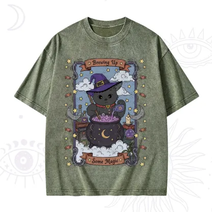 Purplehecate Brewing Up Some Magic Washed T-Shirt