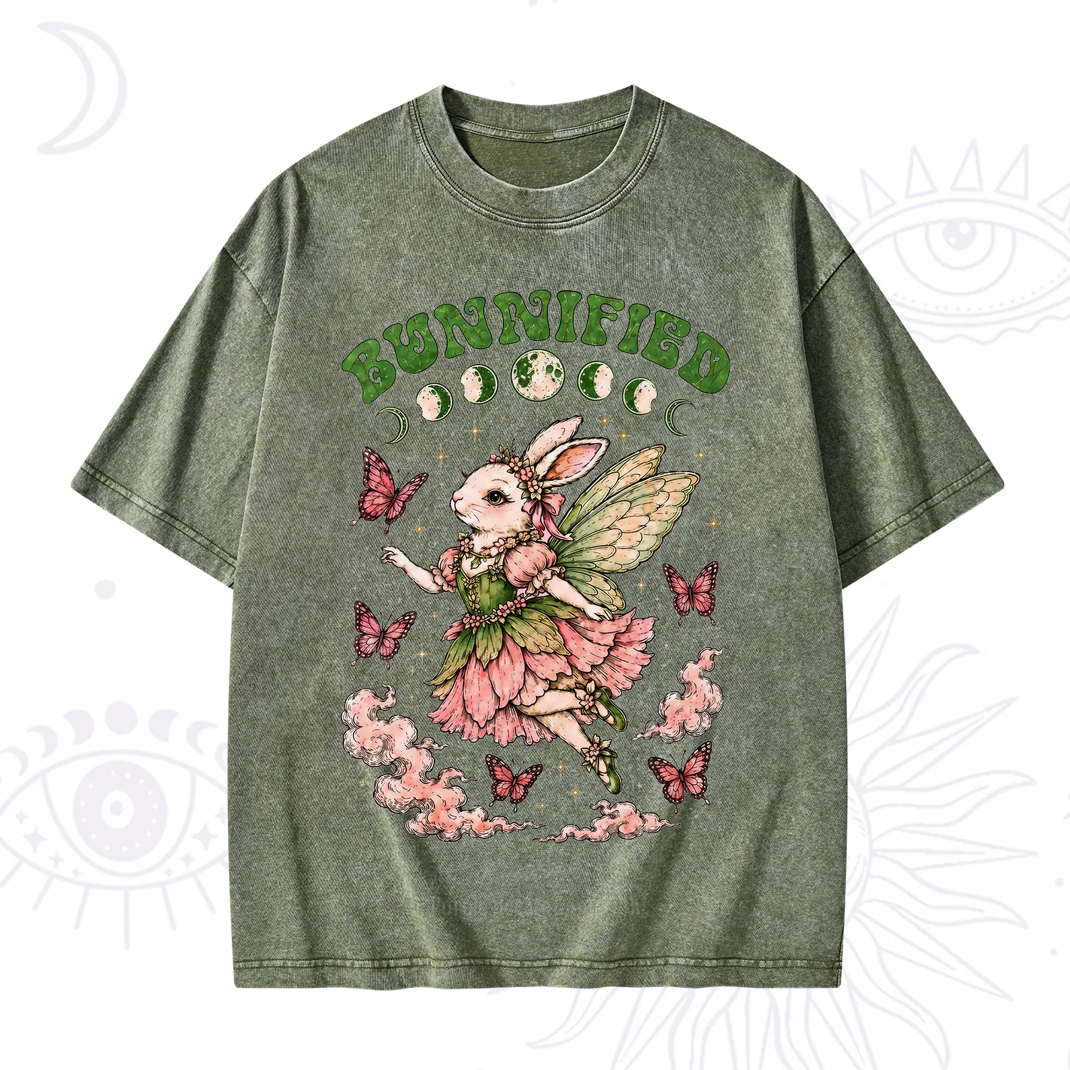Purplehecate Bunnified Fairy Bunny Washed T-Shirt