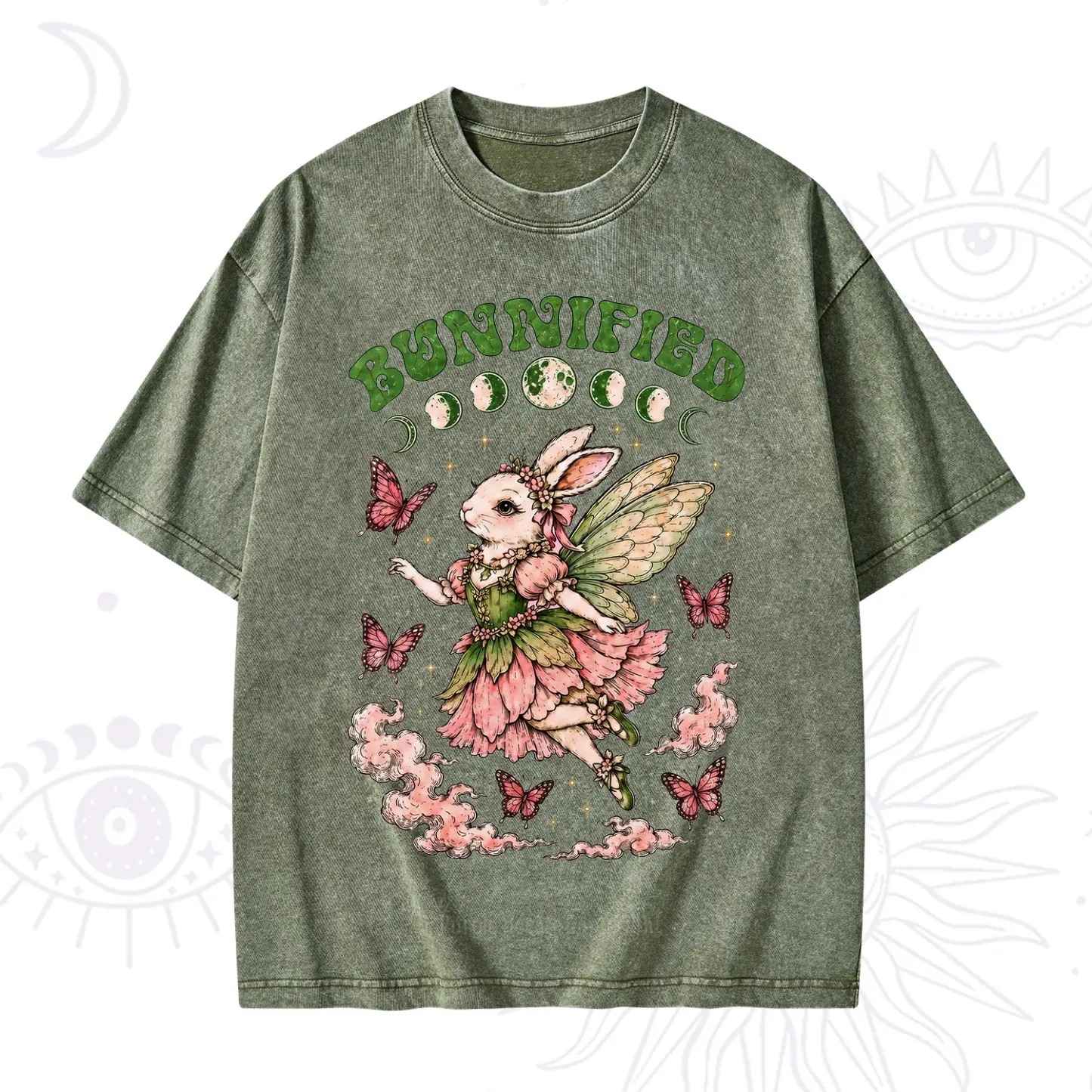 Purplehecate Bunnified Fairy Bunny Washed T-Shirt