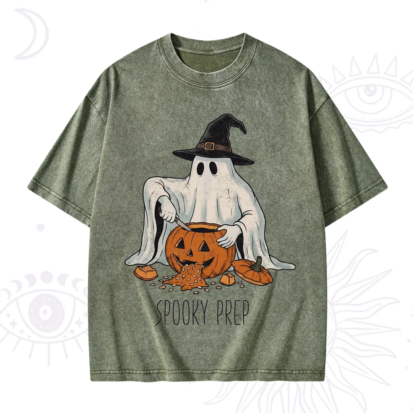 Purplehecate Spooky Prep Ghost Washed T-Shirt