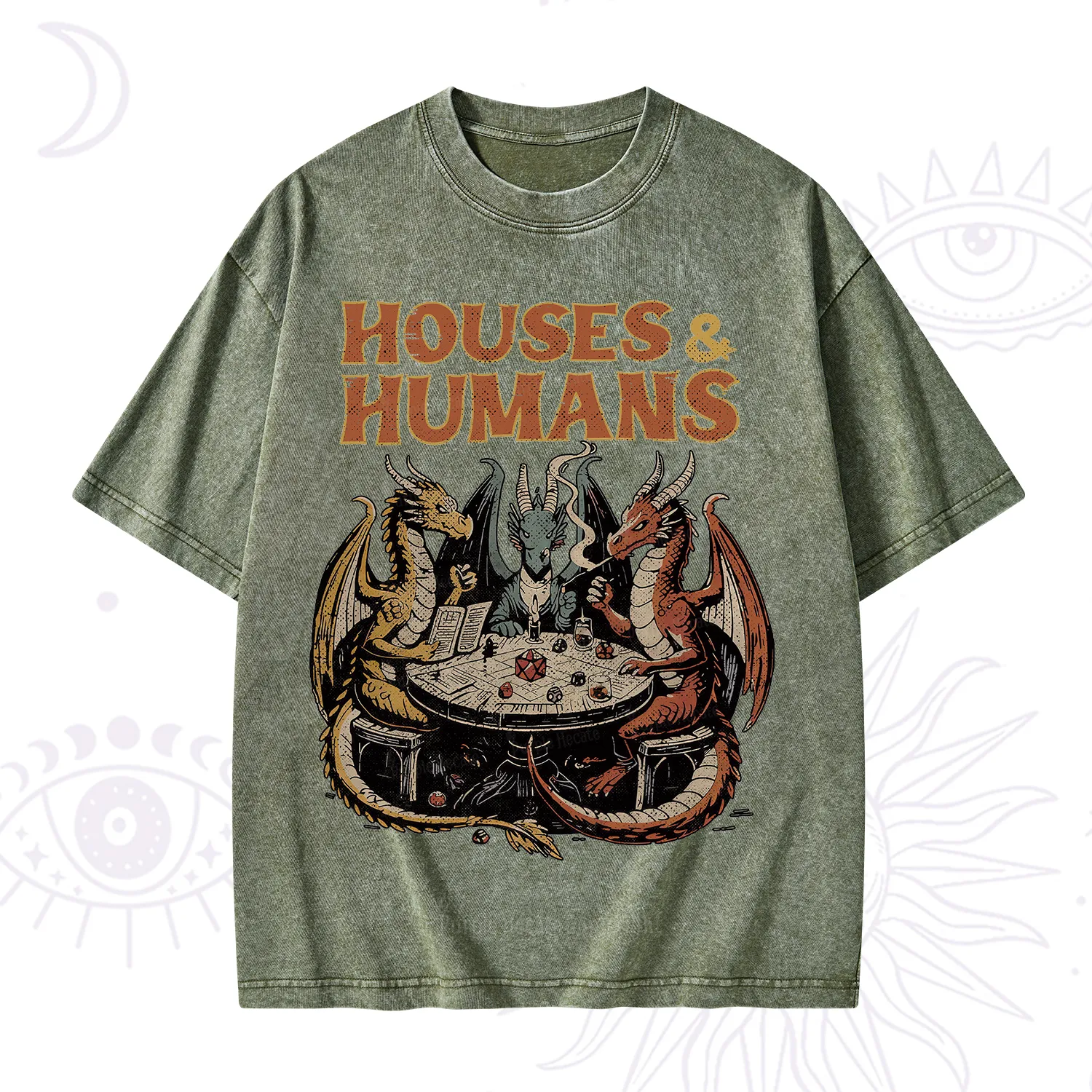 Purplehecate Houses And Humans Washed T-Shirt
