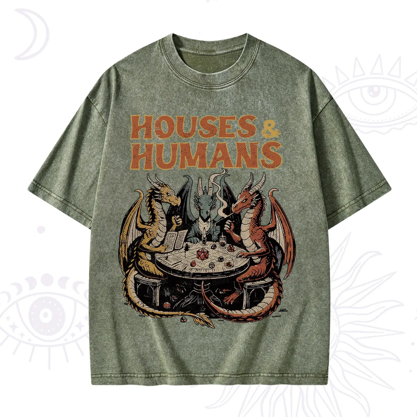 Purplehecate Houses And Humans Washed T-Shirt