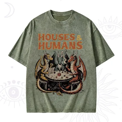 Purplehecate Houses And Humans Washed T-Shirt