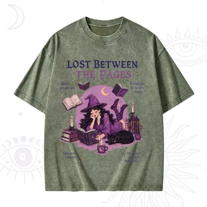 Purplehecate Lost Between the Pages Washed T-Shirt