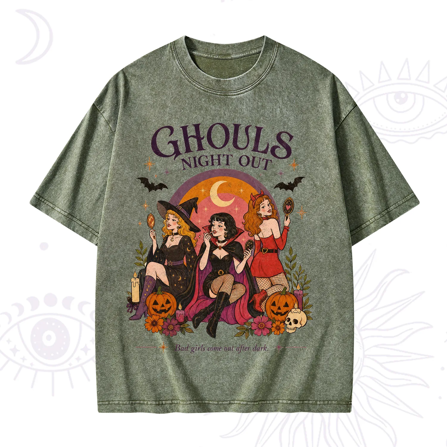 Purplehecate Ghouls Night Out Washed T-Shirt