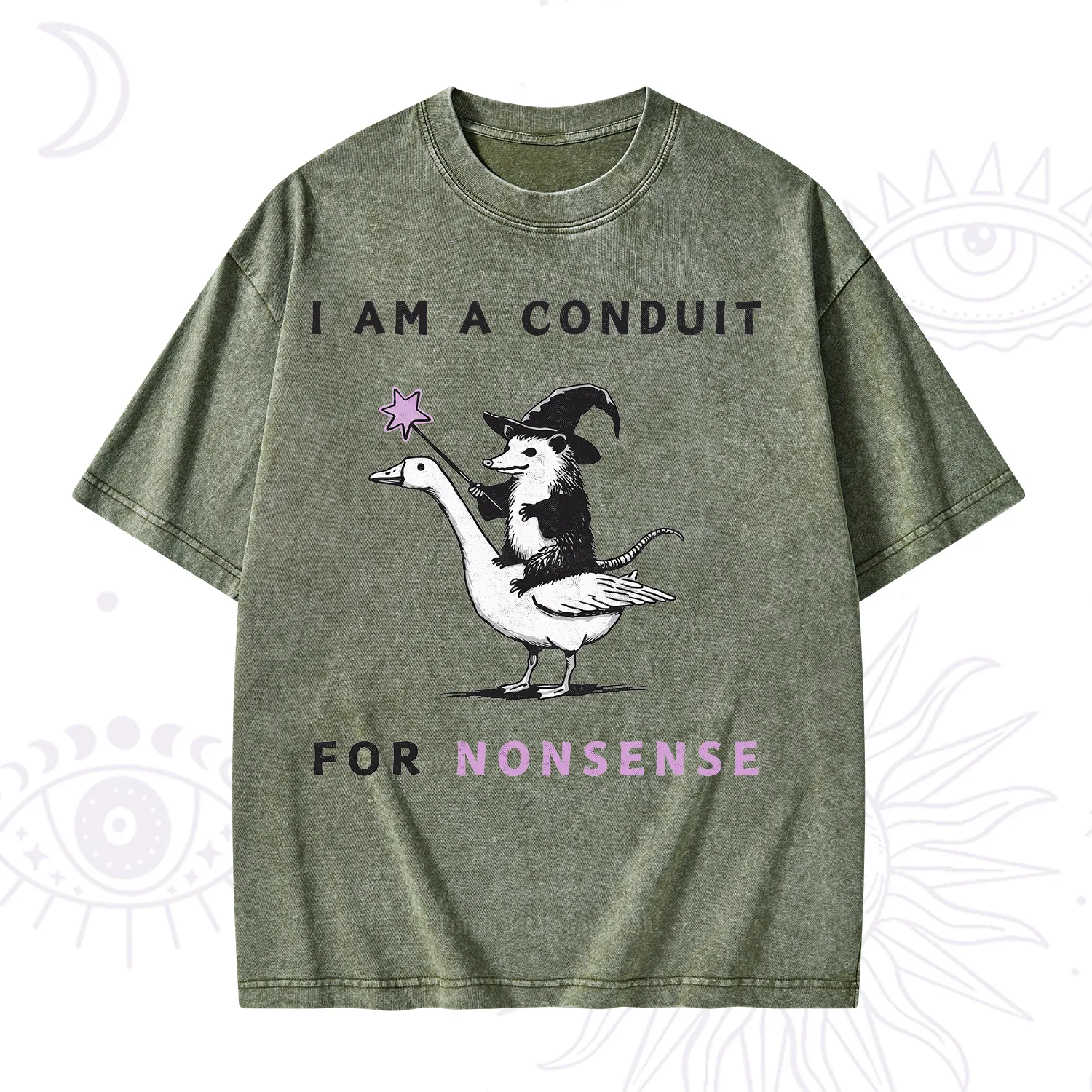 Purplehecate I Am A Conduit For Nonsense Washed T-Shirt