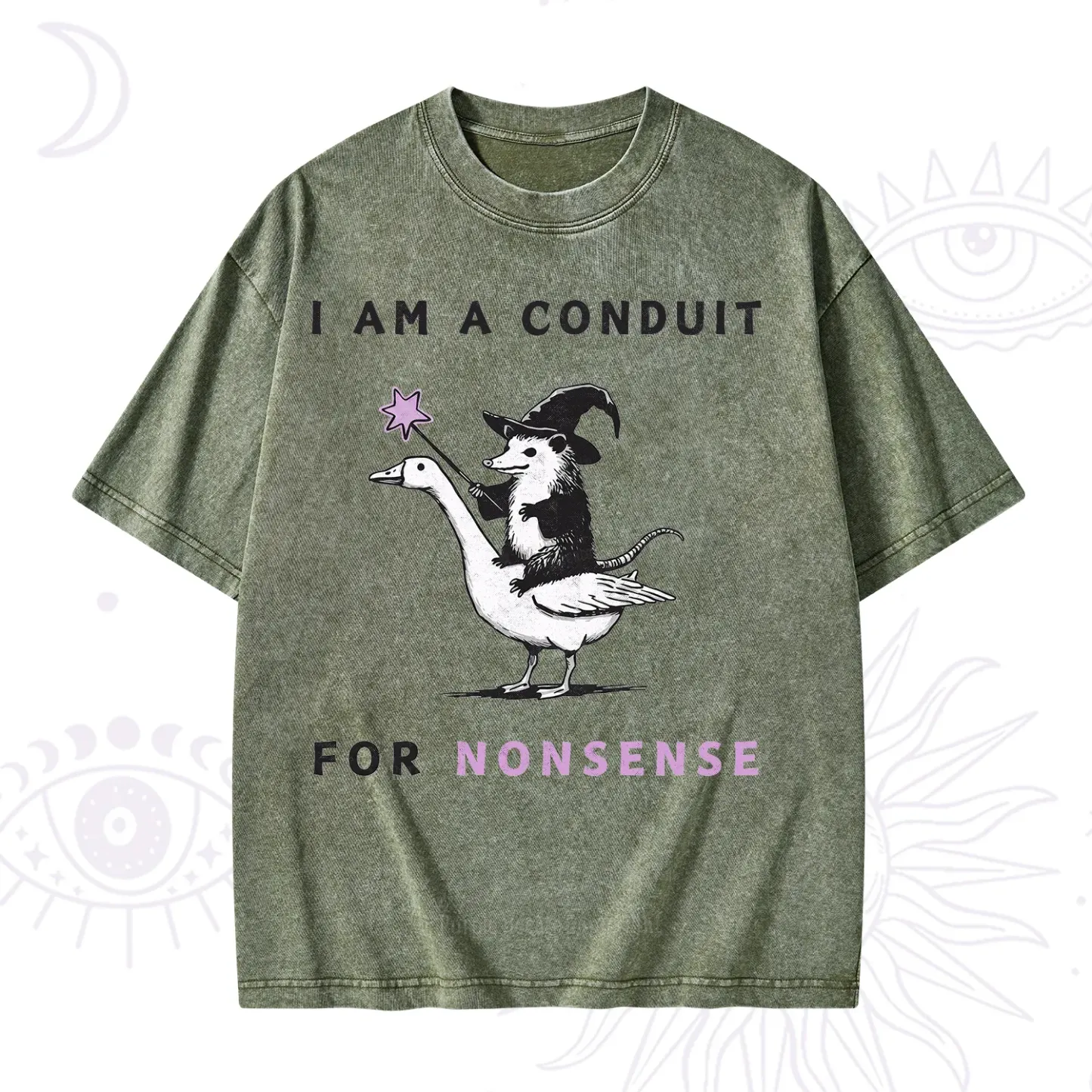 Purplehecate I Am A Conduit For Nonsense Washed T-Shirt