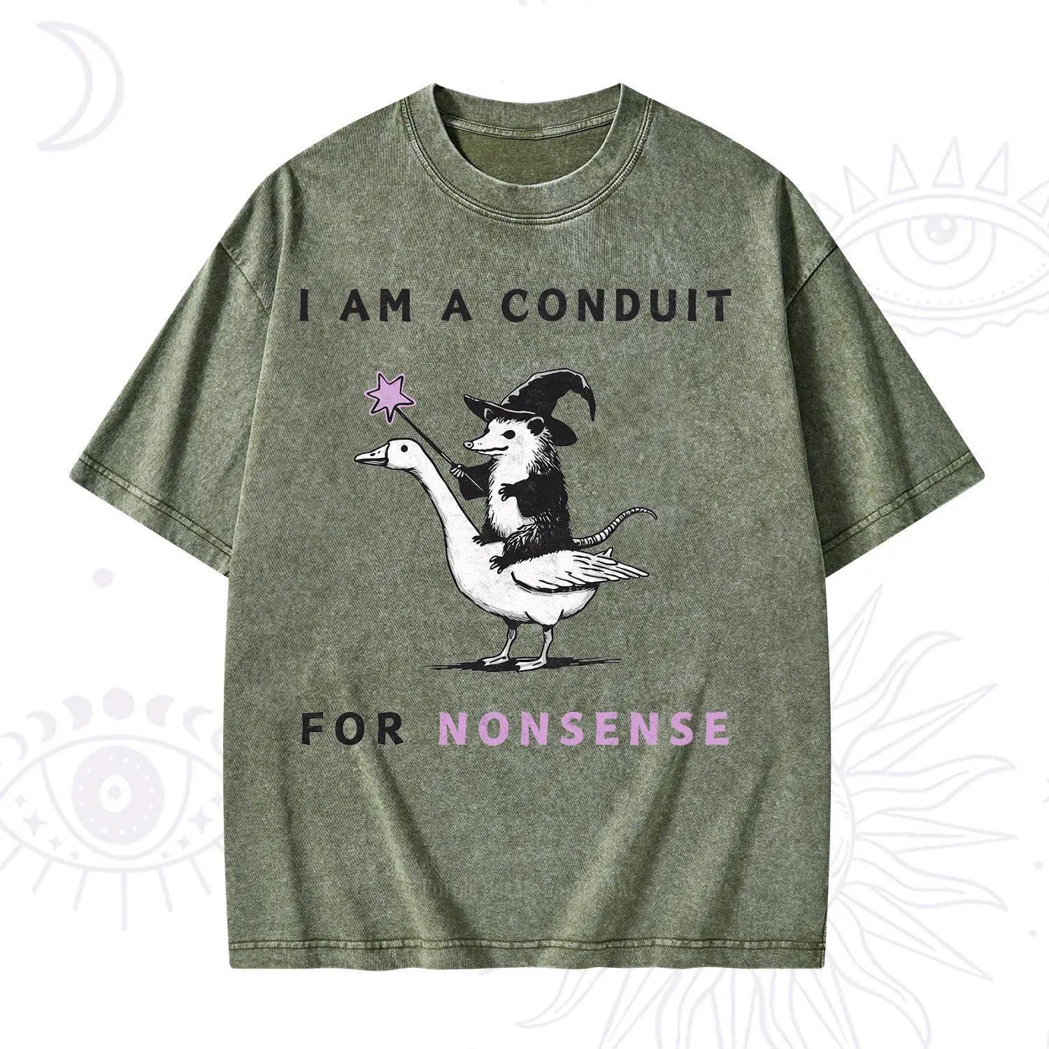 Purplehecate I Am A Conduit For Nonsense Washed T-Shirt