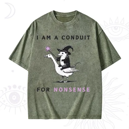 Purplehecate I Am A Conduit For Nonsense Washed T-Shirt