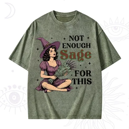 Purplehecate Not Enough Sage Witchcore Spiritual Washed T-Shirt