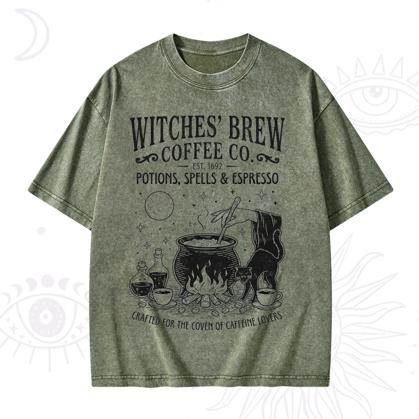 Purplehecate Witches' Brew Coffee Club Washed T-Shirt