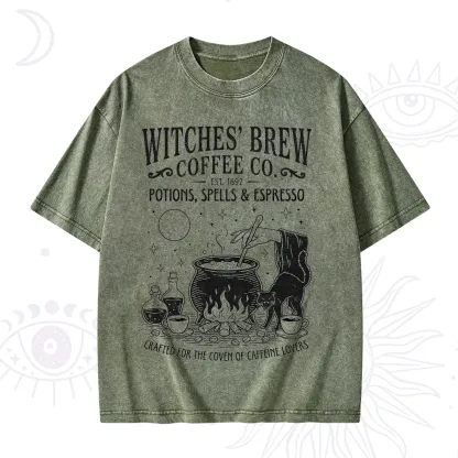 Purplehecate Witches' Brew Coffee Club Washed T-Shirt