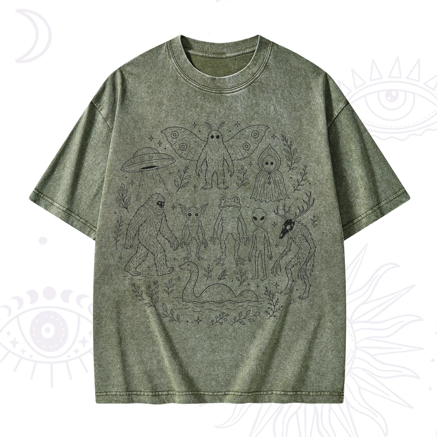 Purplehecate Respect the Locals Cryptid Washed T-Shirt