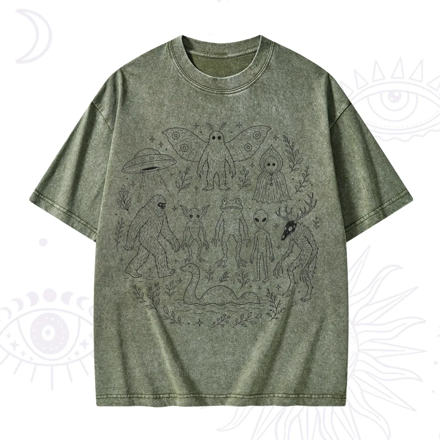 Purplehecate Respect the Locals Cryptid Washed T-Shirt