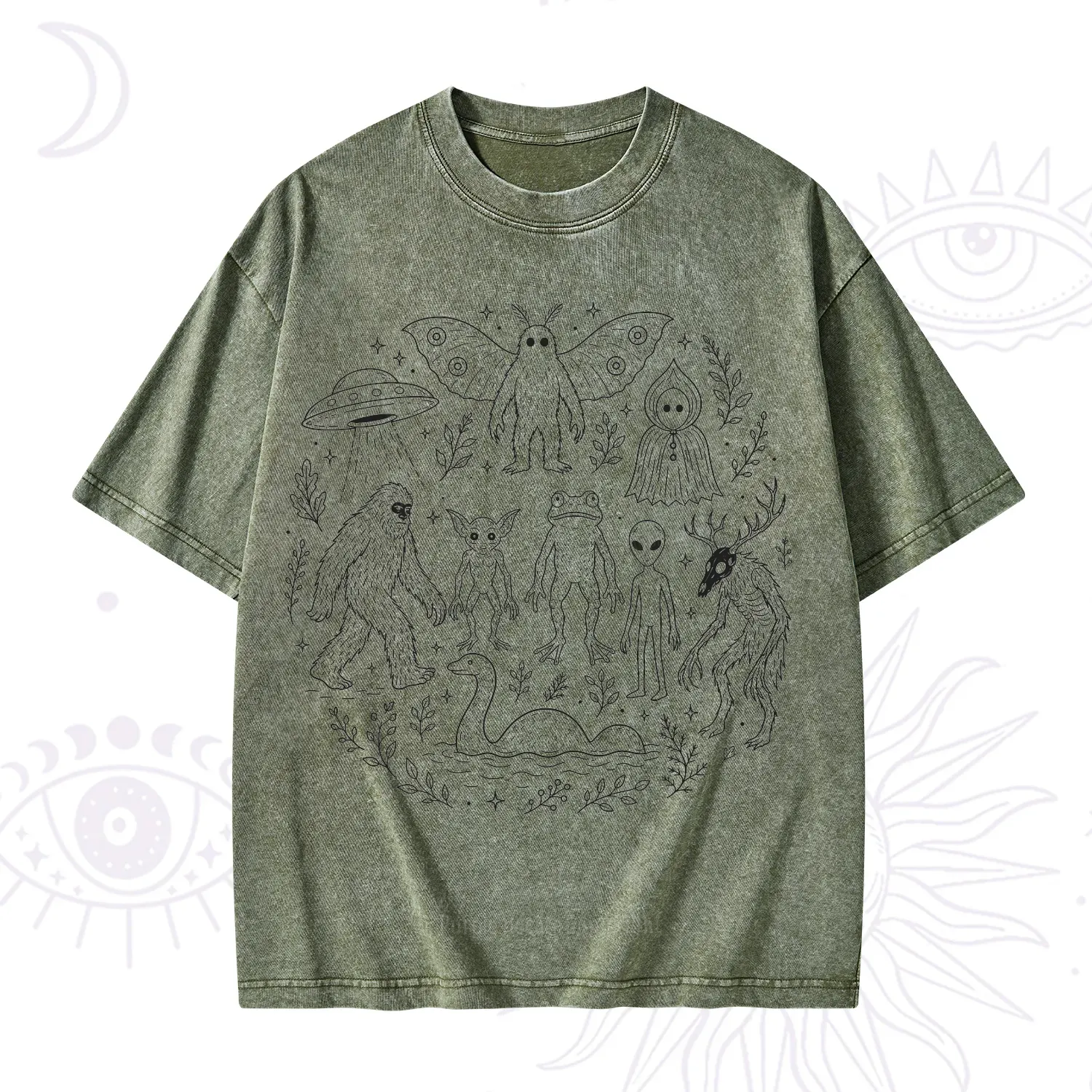 Purplehecate Respect the Locals Cryptid Washed T-Shirt