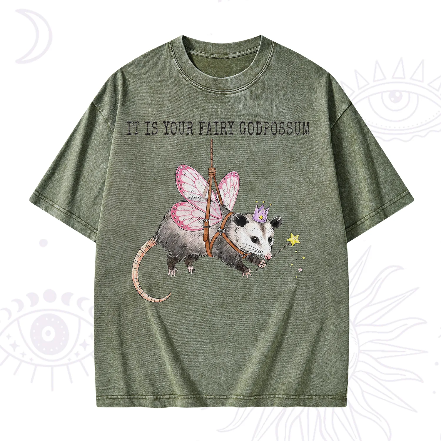 Purplehecate It Is Your Fairy Godpossum Washed T-Shirt