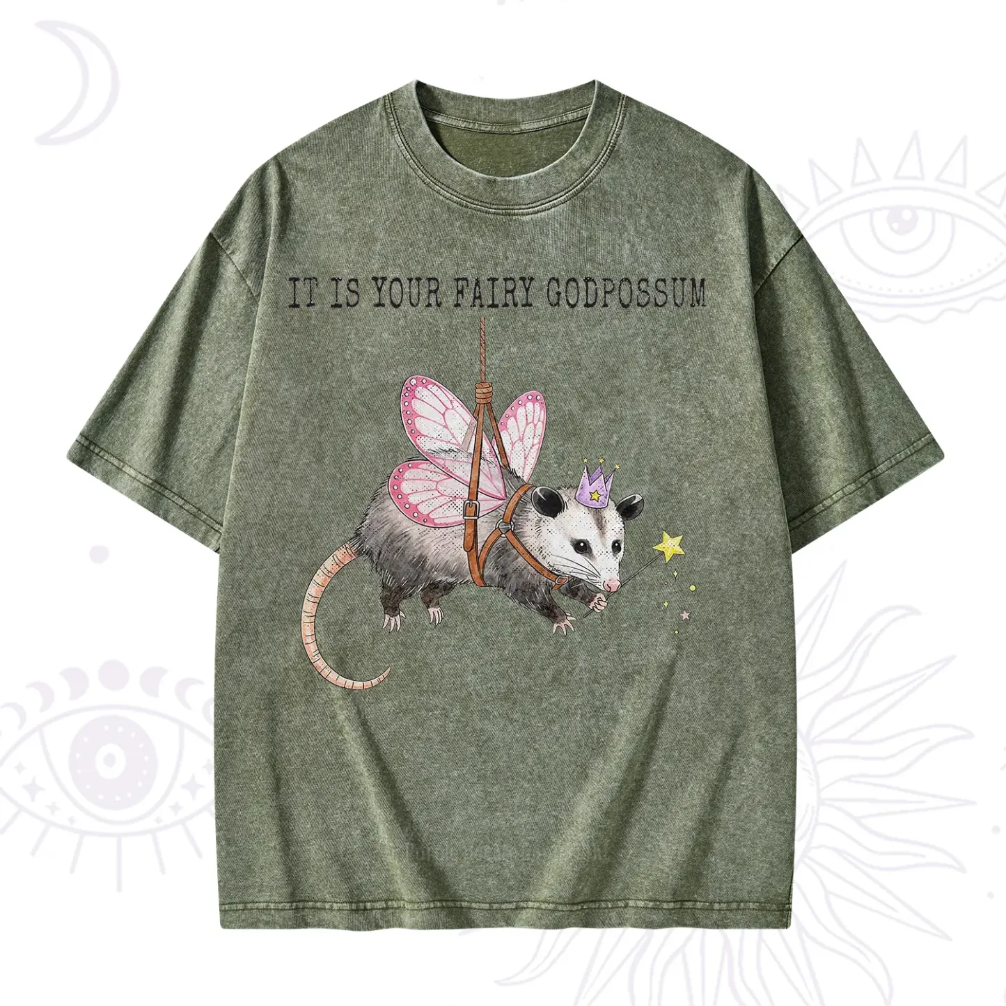Purplehecate It Is Your Fairy Godpossum Washed T-Shirt
