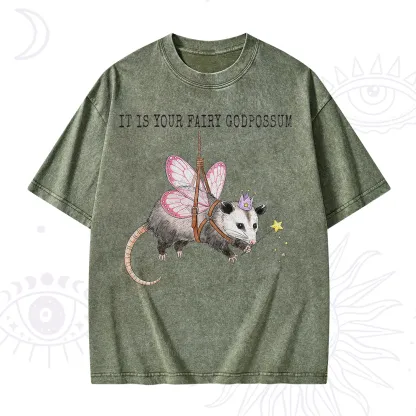 Purplehecate It Is Your Fairy Godpossum Washed T-Shirt
